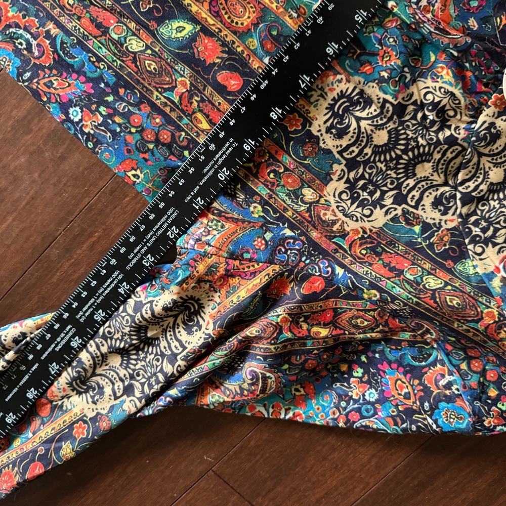 Bohemian Paisley Floral Print Henley Tunic Blouse Plus Size XXL NWT - Picture 9 of 14